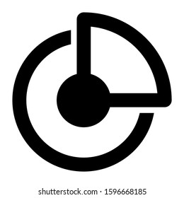 pie chart icon isolated sign symbol vector illustration - high quality black style vector icons
