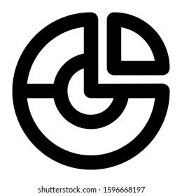 pie chart icon isolated sign symbol vector illustration - high quality black style vector icons
