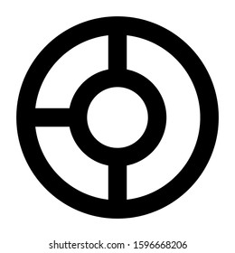 pie chart icon isolated sign symbol vector illustration - high quality black style vector icons
