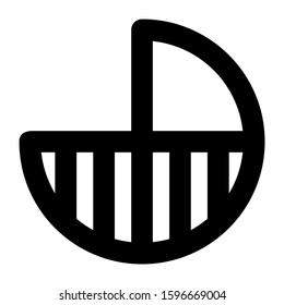 pie chart icon isolated sign symbol vector illustration - high quality black style vector icons
