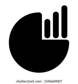 pie chart icon isolated sign symbol vector illustration - high quality black style vector icons
