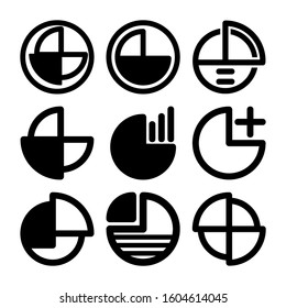 pie chart icon isolated sign symbol vector illustration - Collection of high quality black style vector icons

