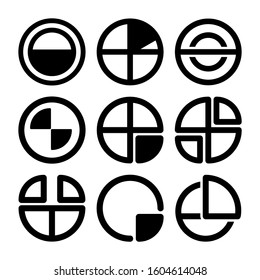pie chart icon isolated sign symbol vector illustration - Collection of high quality black style vector icons
