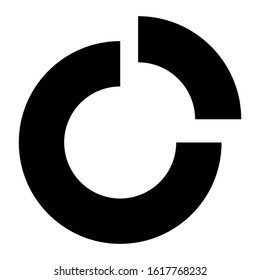 pie chart icon isolated sign symbol vector illustration - high quality black style vector icons
