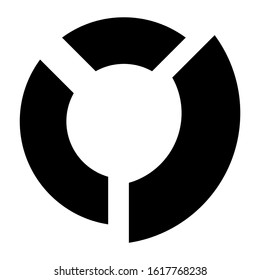 pie chart icon isolated sign symbol vector illustration - high quality black style vector icons
