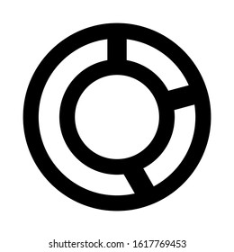pie chart icon isolated sign symbol vector illustration - high quality black style vector icons
