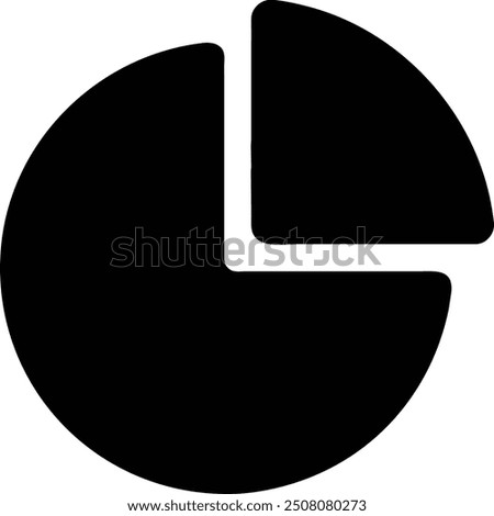 pie chart icon. line art and editable stroke.