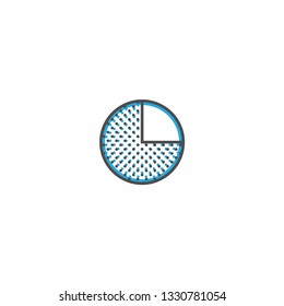 pie chart icon line design. Business icon vector illustration design