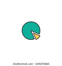 pie chart icon line design. Business icon vector illustration