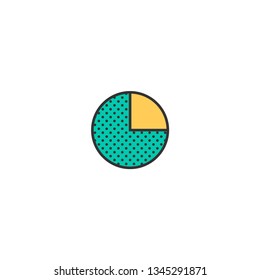 pie chart icon line design. Business icon vector illustration