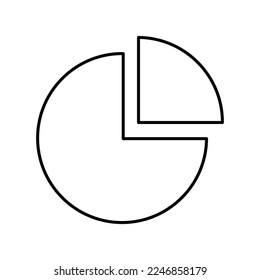 Pie Chart Icon in Line Style