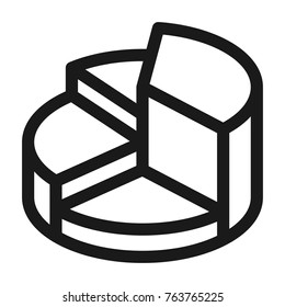 Pie chart icon. Line style