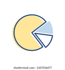 pie chart icon lineal color. vector simple logo.