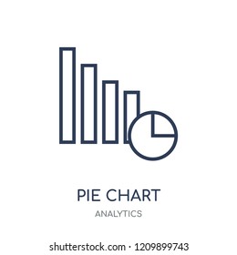 Pie chart icon. Pie chart linear symbol design from Analytics collection. Simple outline element vector illustration on white background.