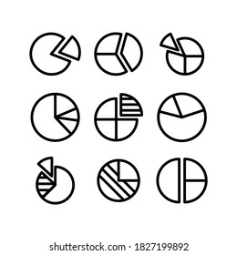 pie chart icon or logo isolated sign symbol vector illustration - Collection of high quality black style vector icons
