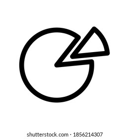 icono de gráfico circular o logotipo símbolo de signo aislado ilustración vectorial - iconos vectoriales de estilo negro de alta calidad
