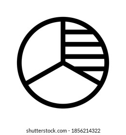 icono de gráfico circular o logotipo símbolo de signo aislado ilustración vectorial - iconos vectoriales de estilo negro de alta calidad
