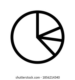 pie chart icon or logo isolated sign symbol vector illustration - high quality black style vector icons
