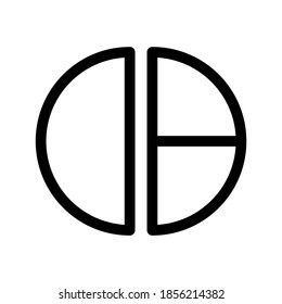pie chart icon or logo isolated sign symbol vector illustration - high quality black style vector icons
