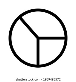 icono de gráfico circular o logotipo símbolo de signo aislado ilustración vectorial - iconos vectoriales de estilo negro de alta calidad
