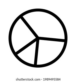 pie chart icon or logo isolated sign symbol vector illustration - high quality black style vector icons
