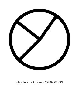 pie chart icon or logo isolated sign symbol vector illustration - high quality black style vector icons
