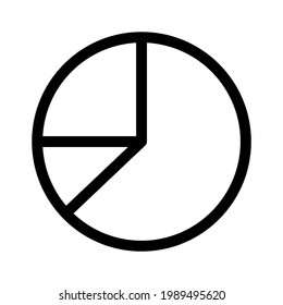 pie chart icon or logo isolated sign symbol vector illustration - high quality black style vector icons
