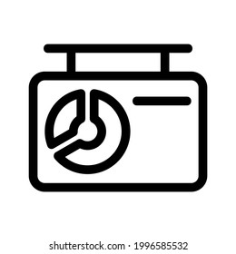 icono de gráfico circular o logotipo símbolo de signo aislado ilustración vectorial - iconos vectoriales de estilo negro de alta calidad
