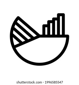 pie chart icon or logo isolated sign symbol vector illustration - high quality black style vector icons

