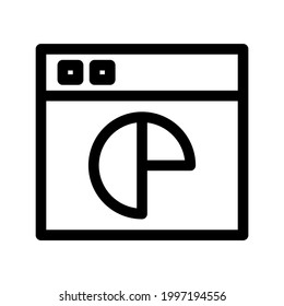 icono de gráfico circular o logotipo símbolo de signo aislado ilustración vectorial - iconos vectoriales de estilo negro de alta calidad
