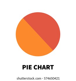Pie Chart icon or logo in modern flat style. High quality pictogram for web site design and mobile apps. Vector illustration on a white background.