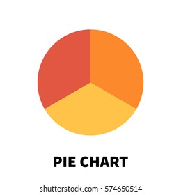 Pie Chart icon or logo in modern flat style. High quality pictogram for web site design and mobile apps. Vector illustration on a white background.