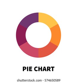 Pie Chart icon or logo in modern flat style. High quality pictogram for web site design and mobile apps. Vector illustration on a white background.