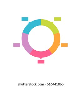 Pie Chart icon or logo in modern flat style. High quality black pictogram for web site design and mobile apps. Vector illustration on a white background.
