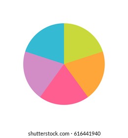 Pie Chart icon or logo in modern flat style. High quality black pictogram for web site design and mobile apps. Vector illustration on a white background.