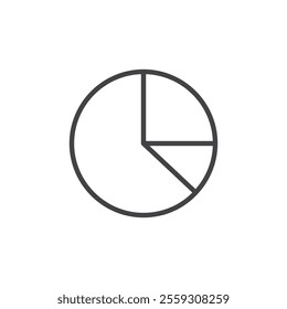 Pie chart icon Logo symbol outline set