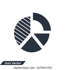 pie chart icon logo vector illustration. diagram symbol template for graphic and web design collection