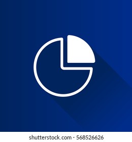 Pie chart icon in Metro user interface color style. Data report financial presentation