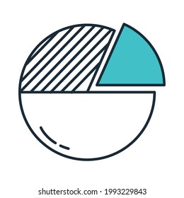 icono de gráfico circular en segundo plano
