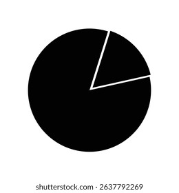 Pie chart icon with one separated slice