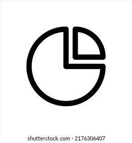 Pie chart icon, Outline style, Vector Editable