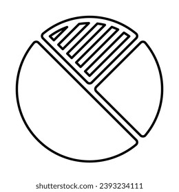 Pie Chart Icon In Outline Style