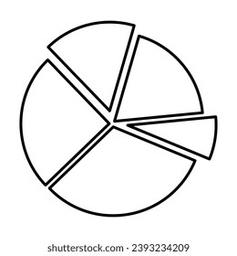 Pie Chart Icon In Outline Style