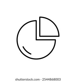 Pie chart icon Outline vector for web ui