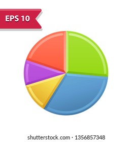 Pie Chart Icon. Professional, pixel-aligned icon in realistic colors.