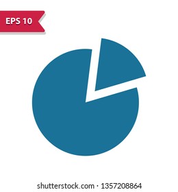 Pie Chart Icon. Professional pixel-aligned icon in glyph style.