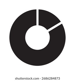 Pie chart icon representing business data analytics and market share statistics for a financial report showing percentage distribution and segmentation