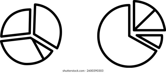 "Pie Chart Icon Representing Data Analysis, Statistics, and Business Insights"