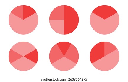 Pie chart icon. Pie chart icon set.