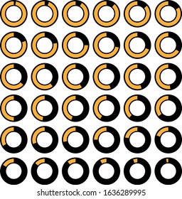 Pie Chart Icon Set Vector Illustration